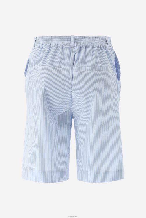 Heren Van Laack gestreepte katoenen seersucker bermuda's kleding XLN6N739