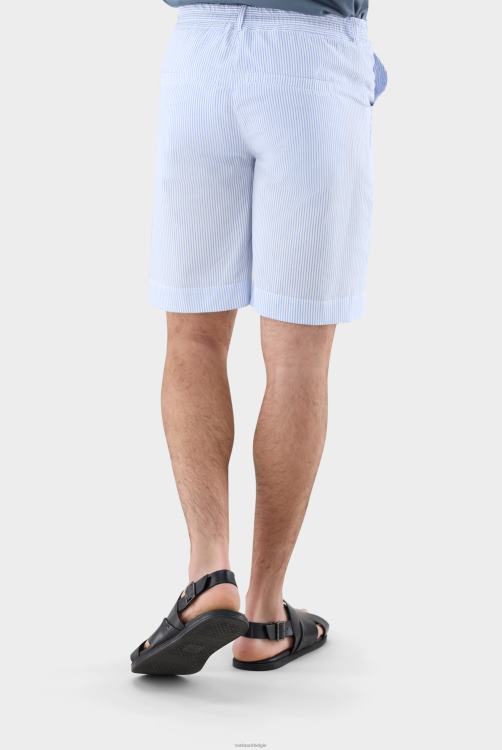 Heren Van Laack gestreepte katoenen seersucker bermuda's kleding XLN6N739