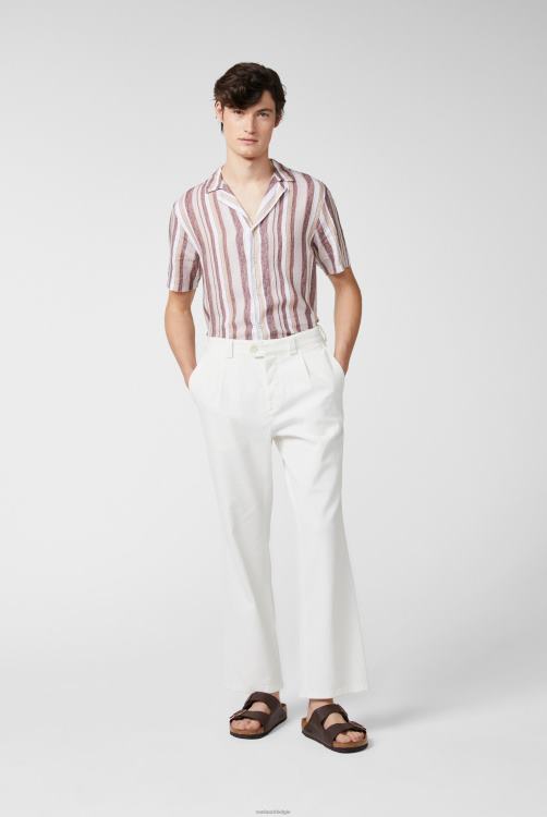 Heren Van Laack katoenmix chino broek ivoor kleding XLN6N736