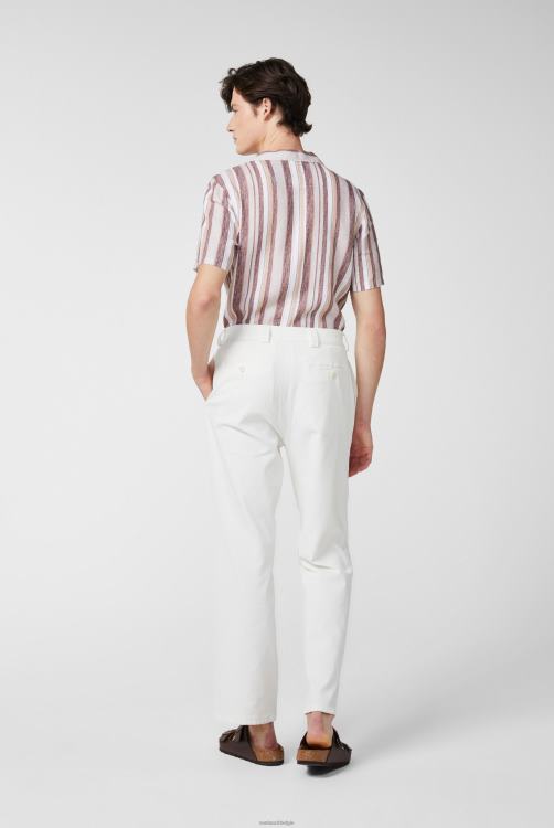 Heren Van Laack katoenmix chino broek ivoor kleding XLN6N736