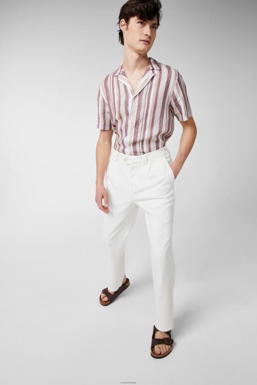 Heren Van Laack katoenmix chino broek ivoor kleding XLN6N736