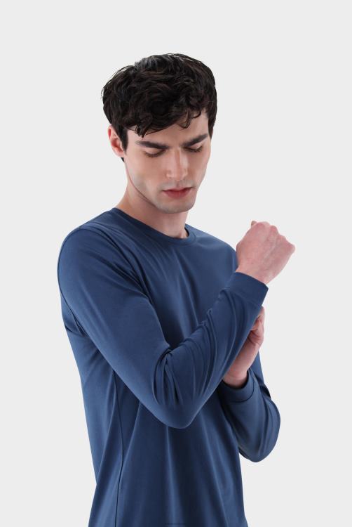 Heren Van Laack T-shirt met lange mouwen van Zwitsers katoen kleding XLN6N722