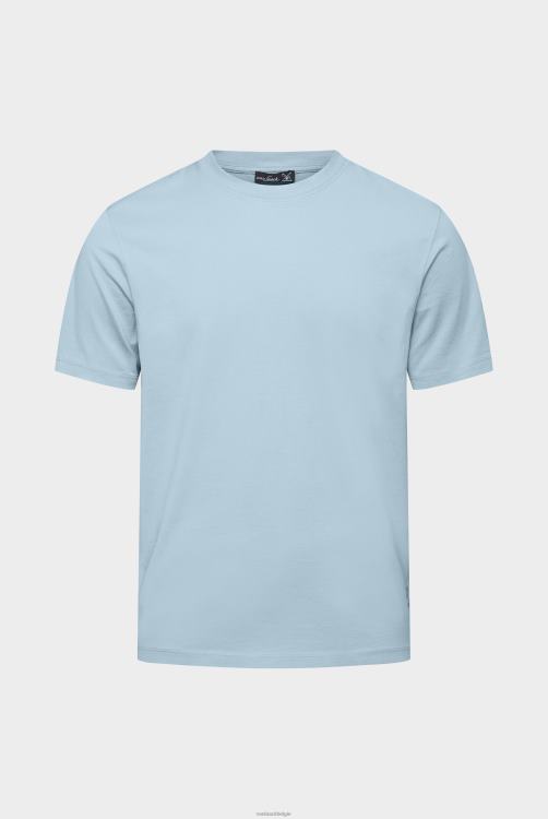 Heren Van Laack T-shirt van 100% blauw katoen met lange stapel kleding XLN6N721