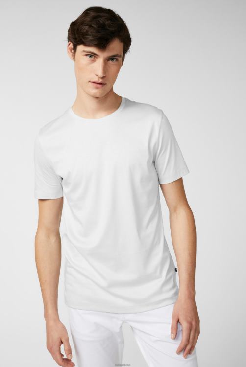 Heren Van Laack T-shirt van Zwitserse katoenen jersey met ronde hals, wit kleding XLN6N706