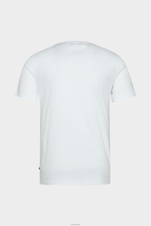 Heren Van Laack T-shirt van Zwitserse katoenen jersey met ronde hals, wit kleding XLN6N706