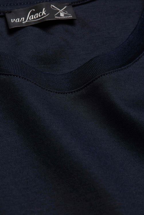 Heren Van Laack Zwitsers katoenen jersey T-shirt met ronde hals, marineblauw kleding XLN6N718