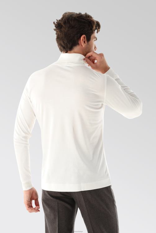 Heren Van Laack Zwitsers katoenen jersey coltrui wit kleding XLN6N705