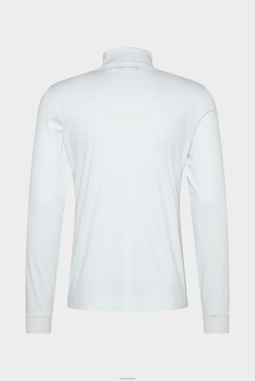 Heren Van Laack Zwitsers katoenen jersey coltrui wit kleding XLN6N705