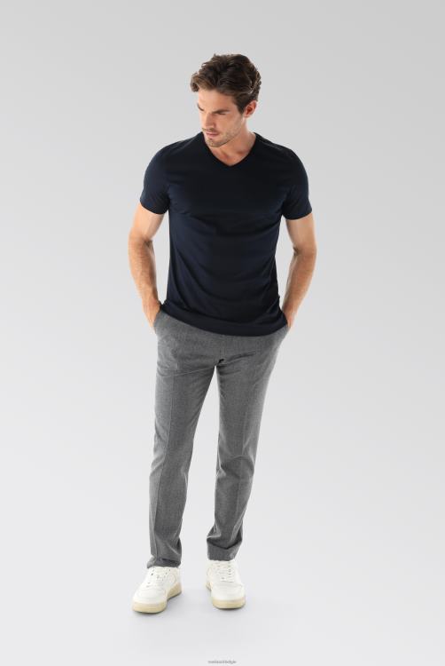 Heren Van Laack Zwitsers katoenen jersey v-hals t-shirt blauw kleding XLN6N709