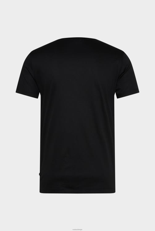 Heren Van Laack Zwitsers katoenen jersey v-hals t-shirt zwart kleding XLN6N719