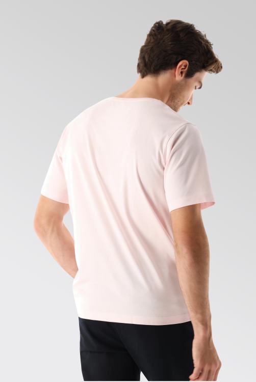 Heren Van Laack oversized jersey t-shirt met borstzak roze kleding XLN6N714