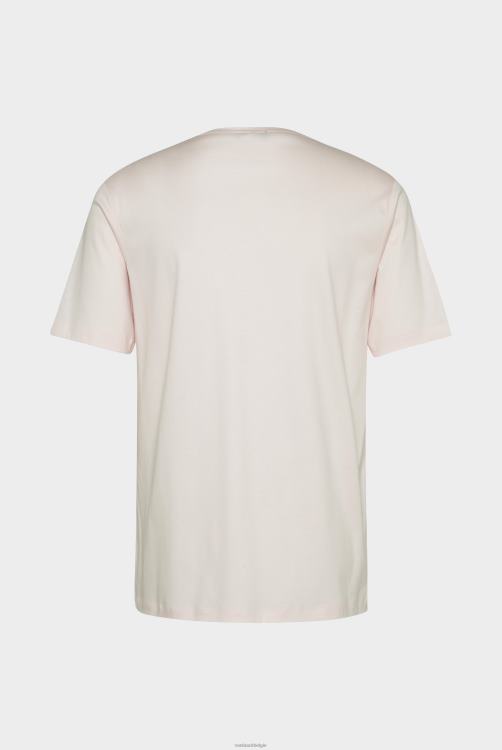 Heren Van Laack oversized jersey t-shirt met borstzak roze kleding XLN6N714