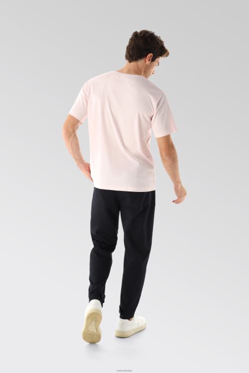Heren Van Laack oversized jersey t-shirt met borstzak roze kleding XLN6N714