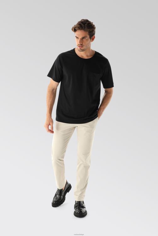 Heren Van Laack oversized jersey t-shirt met borstzak zwart kleding XLN6N711
