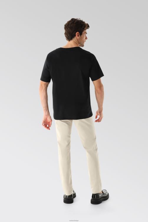 Heren Van Laack oversized jersey t-shirt met borstzak zwart kleding XLN6N711