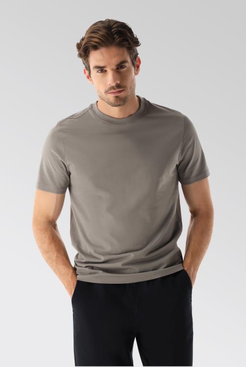 Heren Van Laack relaxed fit jersey t-shirt met ronde hals grijs kleding XLN6N708