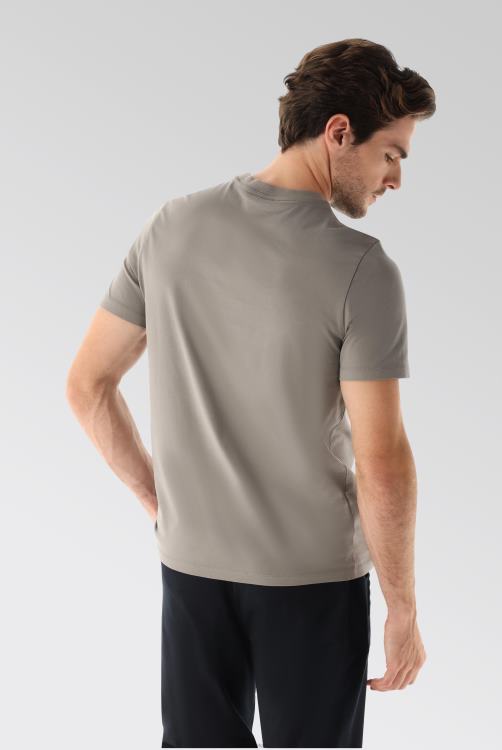 Heren Van Laack relaxed fit jersey t-shirt met ronde hals grijs kleding XLN6N708