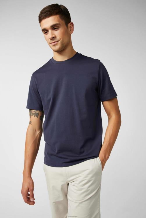 Heren Van Laack relaxed fit jersey t-shirt met ronde hals, marineblauw kleding XLN6N717