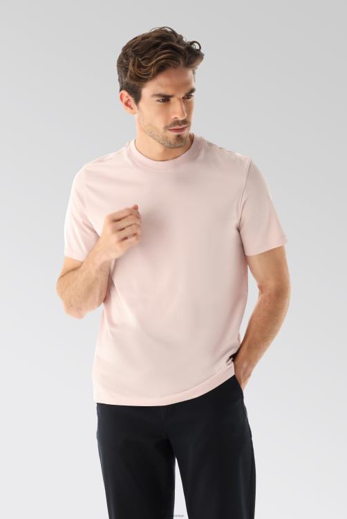 Heren Van Laack relaxed fit jersey t-shirt met ronde hals roze kleding XLN6N713