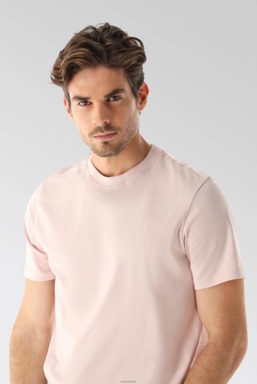 Heren Van Laack relaxed fit jersey t-shirt met ronde hals roze kleding XLN6N713