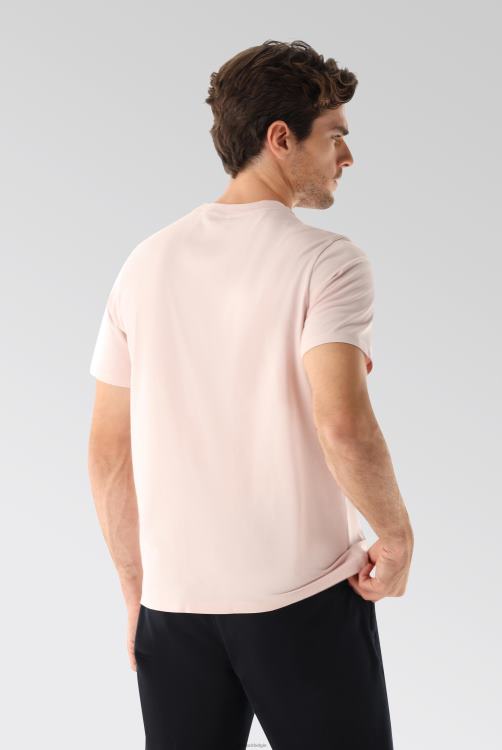 Heren Van Laack relaxed fit jersey t-shirt met ronde hals roze kleding XLN6N713