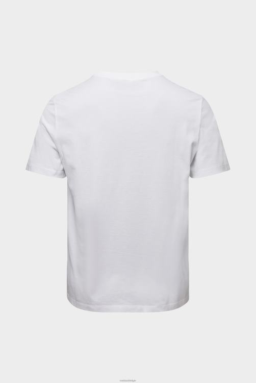 Heren Van Laack relaxed fit jersey t-shirt met ronde hals, wit kleding XLN6N715