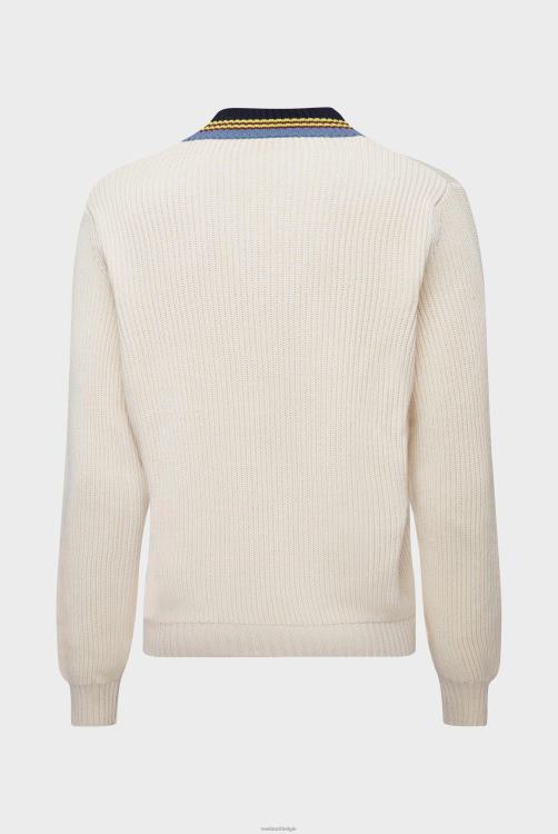 Heren Van Laack Trui van merinokatoenmix met v-hals en streepdetail kleding XLN6N659