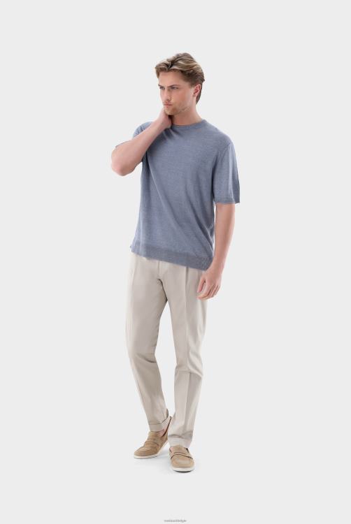 Heren Van Laack gebreid T-shirt van linnen kleding XLN6N653