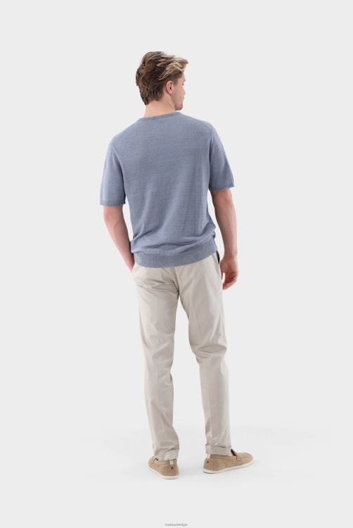 Heren Van Laack gebreid T-shirt van linnen kleding XLN6N653