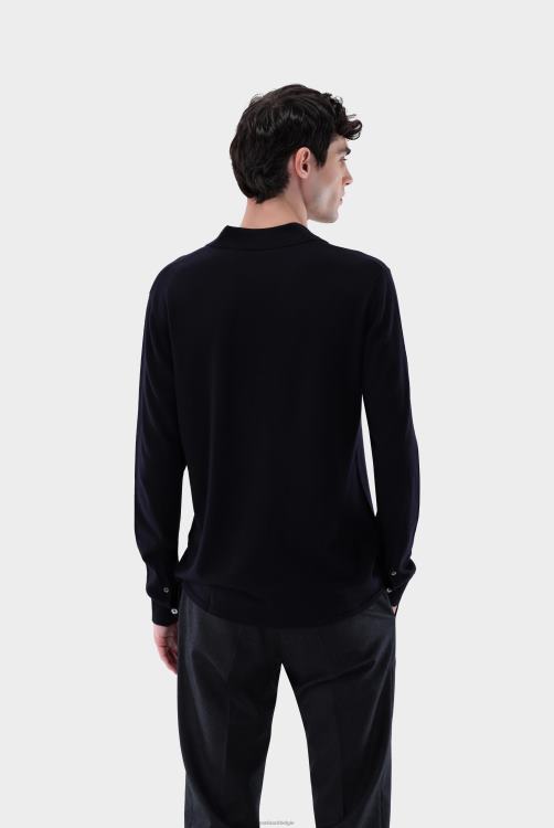 Heren Van Laack gebreid overhemd gemaakt van kasjmiermix kleding XLN6N570