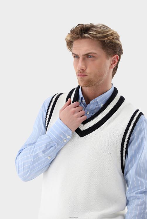 Heren Van Laack retro tennissweatervest van katoen kleding XLN6N648