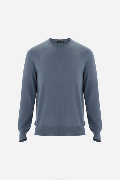 Heren Van Laack trui met ronde hals van gemerceriseerde merino kleding XLN6N664