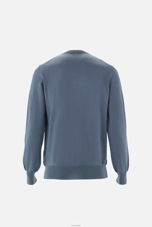 Heren Van Laack trui met ronde hals van gemerceriseerde merino kleding XLN6N664
