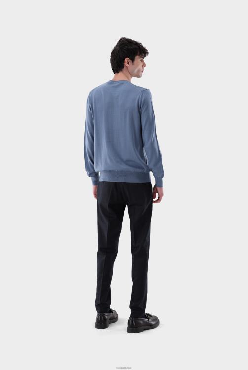 Heren Van Laack trui met ronde hals van gemerceriseerde merino kleding XLN6N664