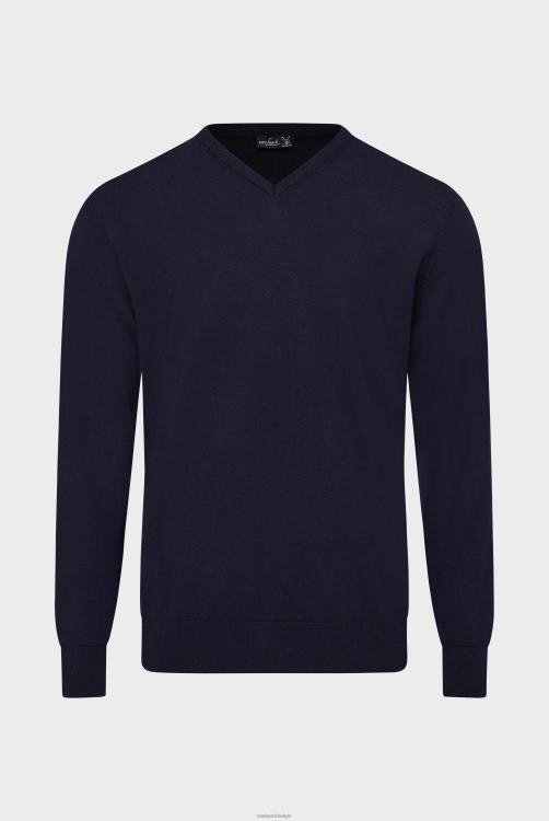 Heren Van Laack v-hals van gemerceriseerde merino kleding XLN6N666