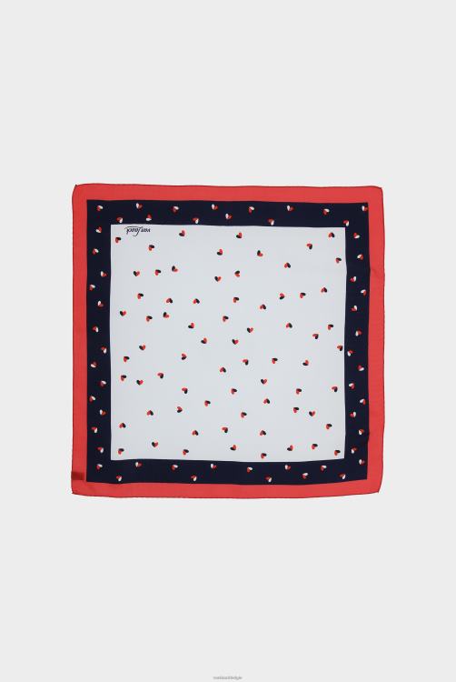 vrouwen Van Laack maxi-sjaal van katoenbatist met hartjesprint accessoires XLN6N300