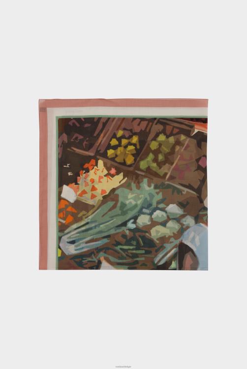 vrouwen Van Laack maxi-sjaal van katoenbatist met patroon accessoires XLN6N298