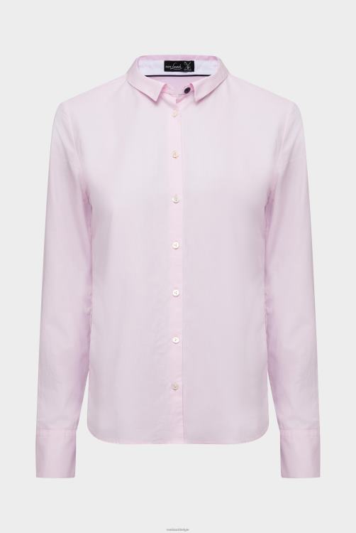 vrouwen Van Laack Oxford overhemdblouse met contrastdetails roze kleding XLN6N41
