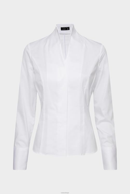 vrouwen Van Laack Poplin blouse met kelkkraag kleding XLN6N4