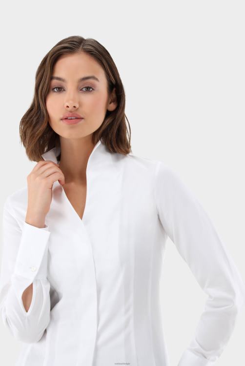 vrouwen Van Laack Poplin blouse met kelkkraag kleding XLN6N4