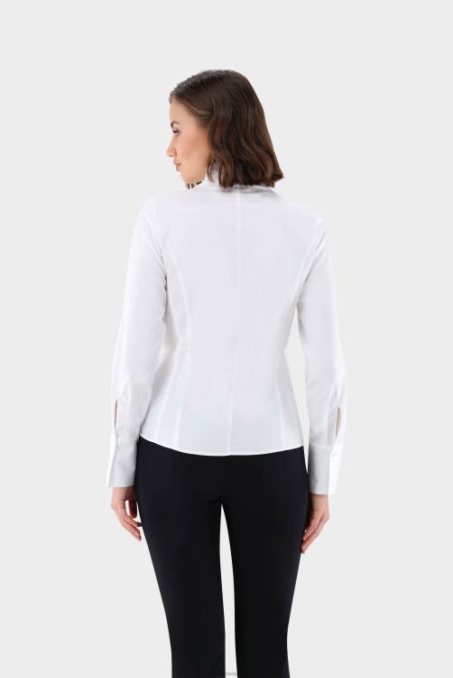 vrouwen Van Laack Poplin blouse met kelkkraag kleding XLN6N4