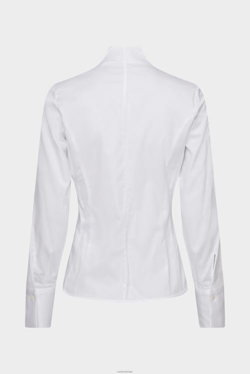 vrouwen Van Laack Poplin blouse met kelkkraag kleding XLN6N4