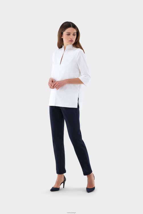 vrouwen Van Laack Satijnen blouse met kelkkraag kleding XLN6N11