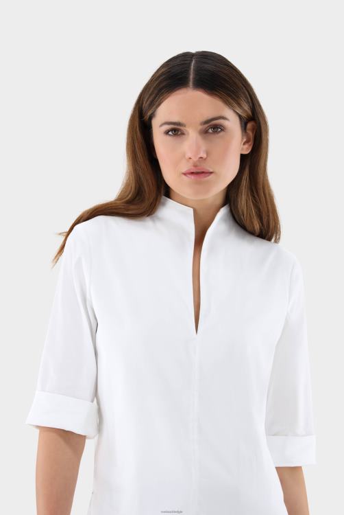 vrouwen Van Laack Satijnen blouse met kelkkraag kleding XLN6N11