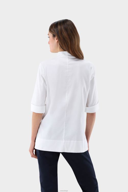 vrouwen Van Laack Satijnen blouse met kelkkraag kleding XLN6N11