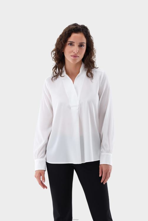 vrouwen Van Laack blouse met opstaande kraag en stretch kleding XLN6N50