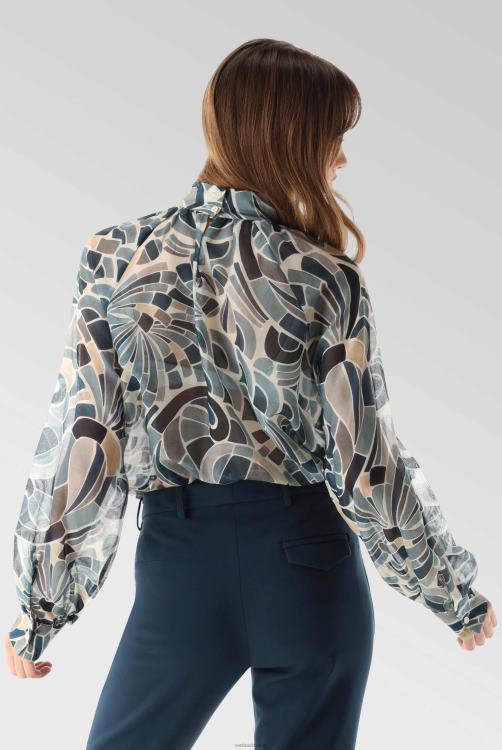 vrouwen Van Laack blouse met sierprint kleding XLN6N131