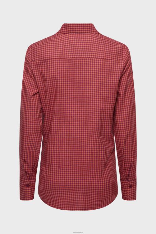 vrouwen Van Laack geruite flanellen overhemdblouse kleding XLN6N132