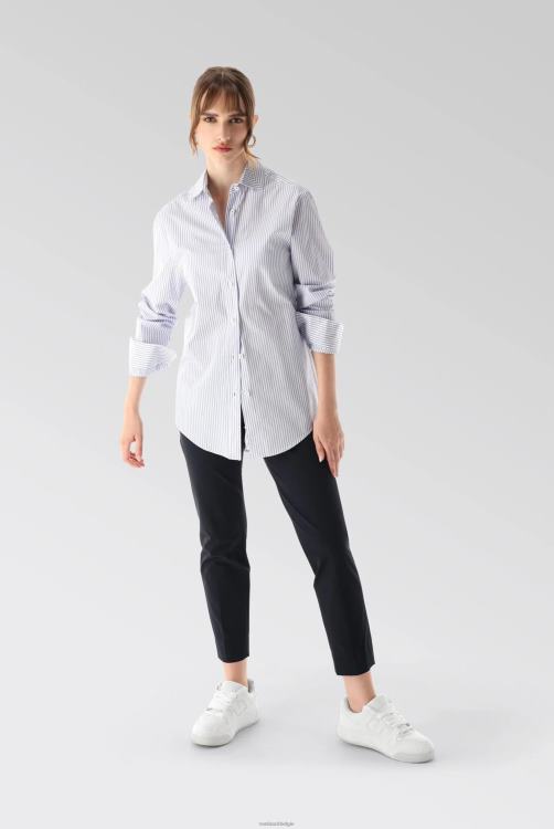 vrouwen Van Laack gestreept overhemd met rugpand kleding XLN6N56