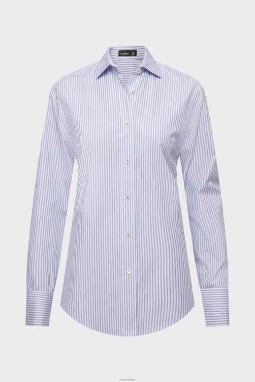 vrouwen Van Laack gestreept overhemd met rugpand kleding XLN6N56